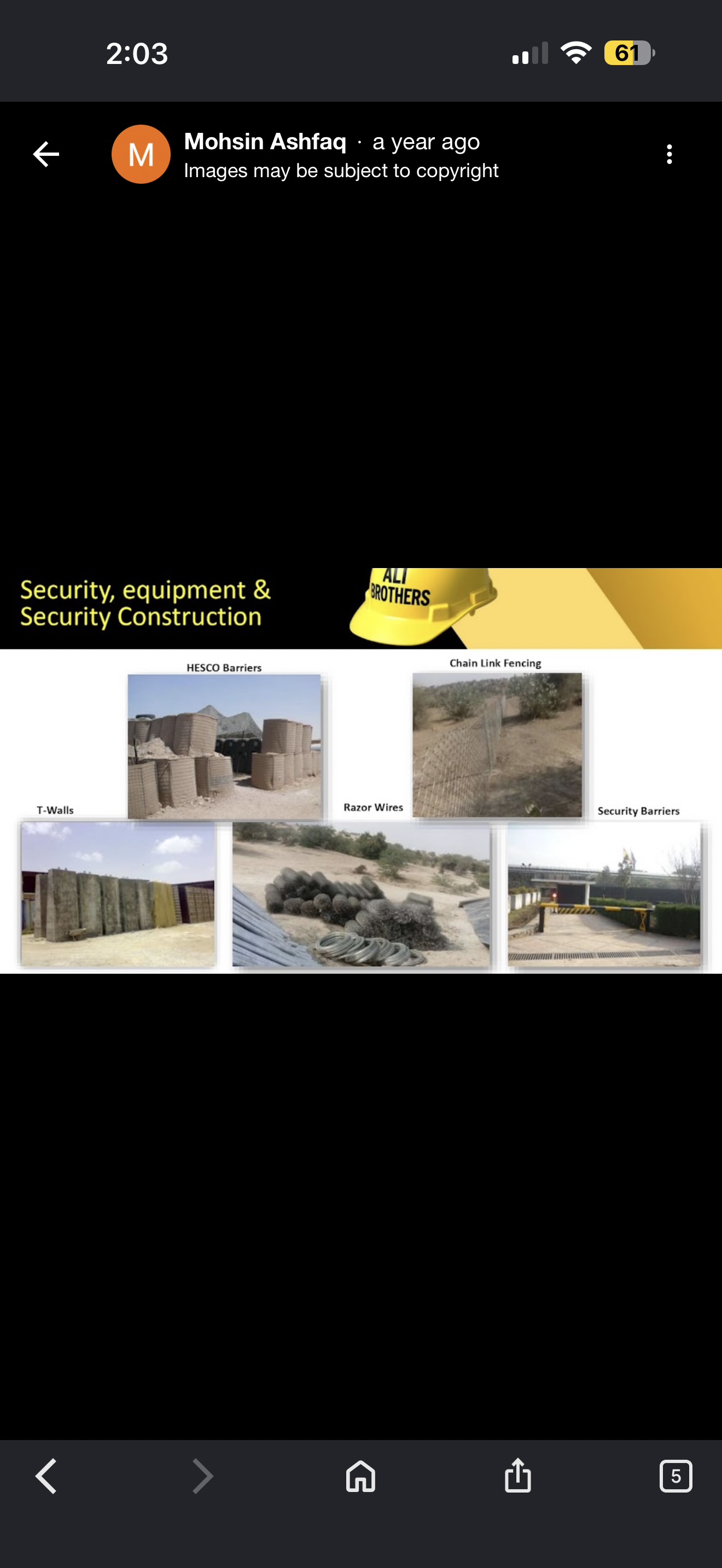 Security equipment and perimeter construction