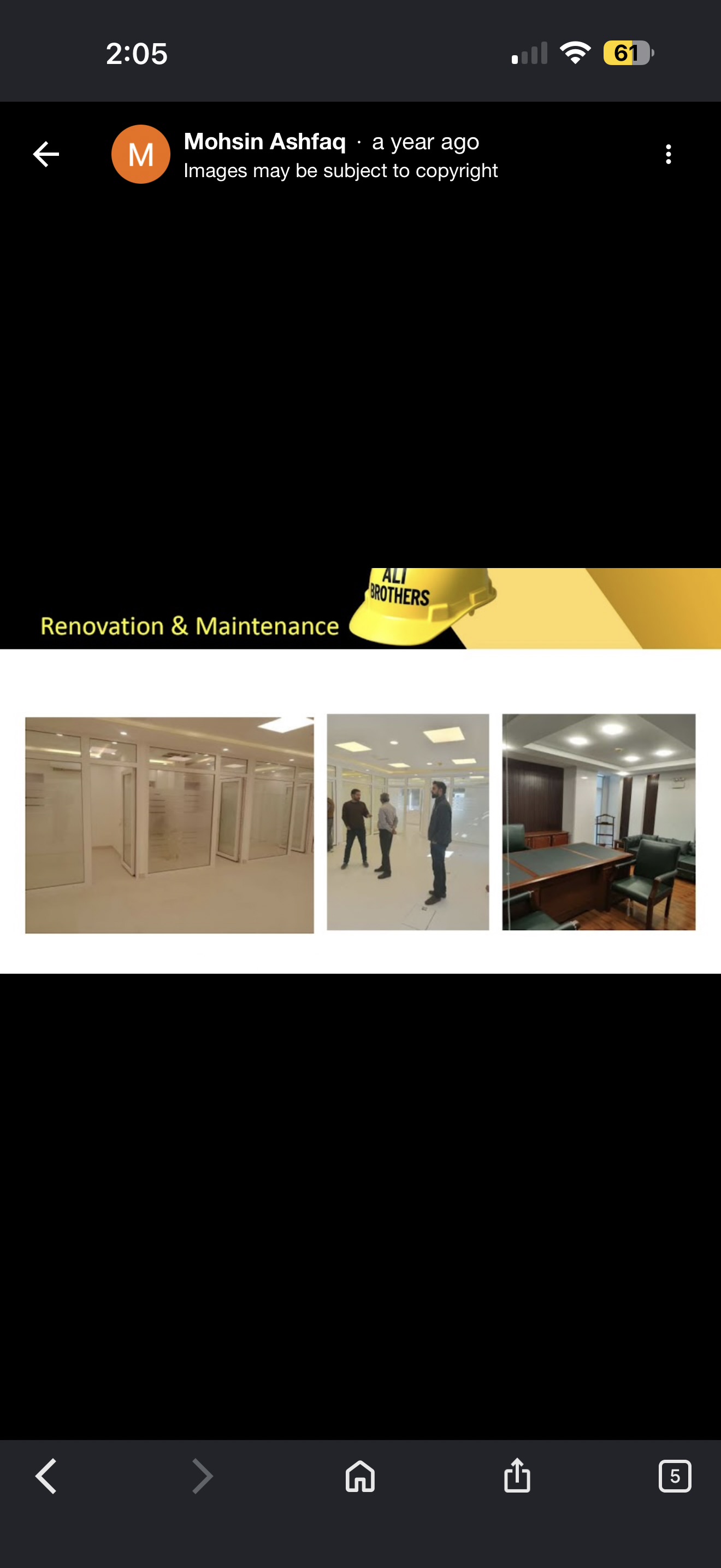 Renovation and maintenance — finished interiors